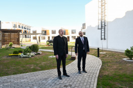 President Ilham Aliyev reviewed completed 104-apartment residential complex in Zangilan