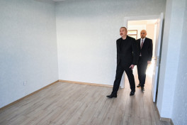 President Ilham Aliyev reviewed completed 104-apartment residential complex in Zangilan