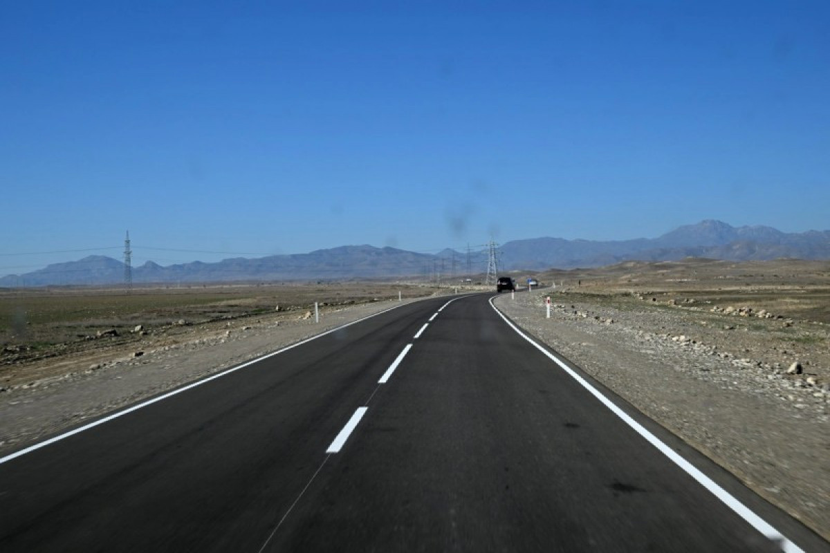 Highway leading to the “Shafag” Solar Power Plant in Jabrayil is 11.5 kilometers long