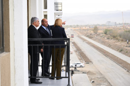 Azerbaijan and Belarus officials visit second residential complex under construction in Aghdam