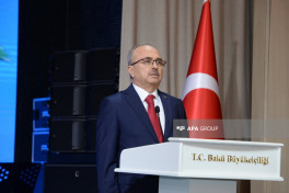 Solemn ceremony dedicated to 102nd anniversary of founding of the Republic of Türkiye is being held in Baku-PHOTO 