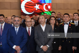 Solemn ceremony dedicated to 102nd anniversary of founding of the Republic of Türkiye is being held in Baku-PHOTO 