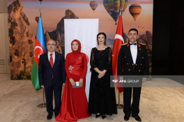 Solemn ceremony dedicated to 102nd anniversary of founding of the Republic of Türkiye is being held in Baku-PHOTO 