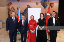 Solemn ceremony dedicated to 102nd anniversary of founding of the Republic of Türkiye is being held in Baku-PHOTO 