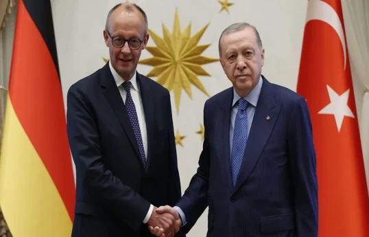 President of Türkiye Recep Tayyip Erdoğan, and German Chancellor Friedrich Merz