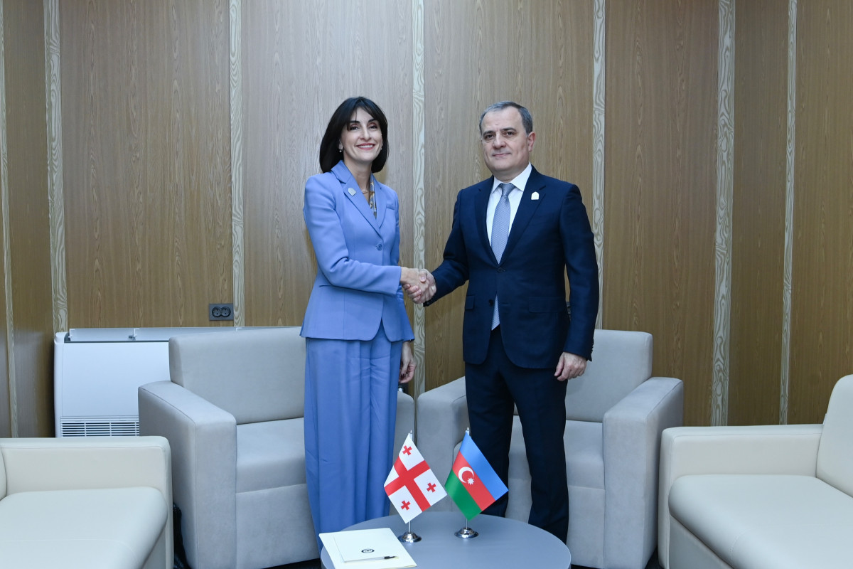 Azerbaijan’s Minister of Foreign Affairs, Jeyhun Bayramov, Georgia’s Minister of Foreign Affairs, Maka Bochorishvili