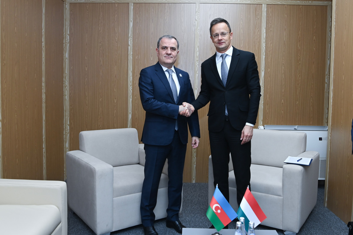 Minister of Foreign Affairs of Azerbaijan, Jeyhun Bayramov, and Minister of Foreign Affairs and Trade of Hungary Péter Szijjártó