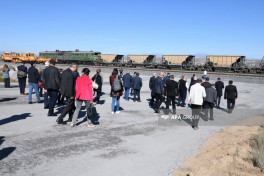 Members of the diplomatic corps inspect Hakari railway station of Zangezur Corridor -PHOTO 