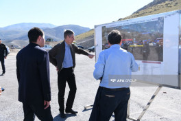 Foreign diplomats inspect progress on Horadiz-Aghband highway -PHOTO 