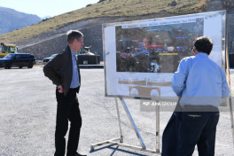 Foreign diplomats inspect progress on Horadiz-Aghband highway -PHOTO 