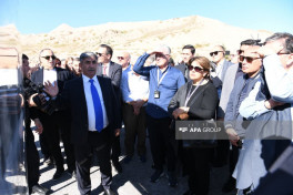 Foreign diplomats inspect progress on Horadiz-Aghband highway -PHOTO 