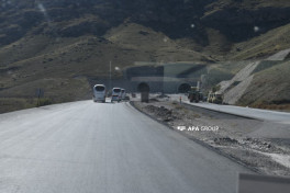 Foreign diplomats inspect progress on Horadiz-Aghband highway -PHOTO 