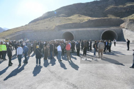 Foreign diplomats inspect progress on Horadiz-Aghband highway -PHOTO 