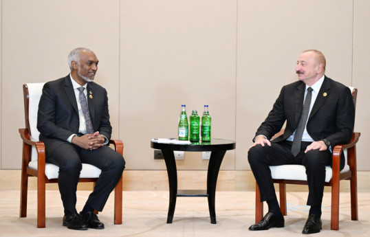 President of the Republic of Maldives, Mohamed Muizzu, President of the Republic of Azerbaijan, Ilham Aliyev