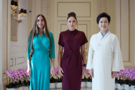 First Lady Mehriban Aliyeva participates in boat trip with spouses of heads of state and government at SCO Plus meeting -PHOTO 