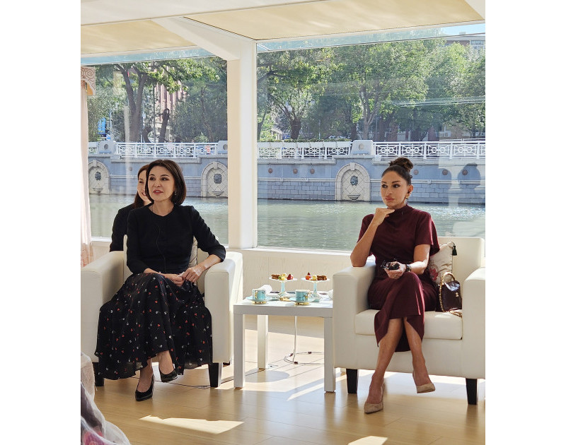First Lady Mehriban Aliyeva participates in boat trip with spouses of heads of state and government at SCO Plus meeting -PHOTO 