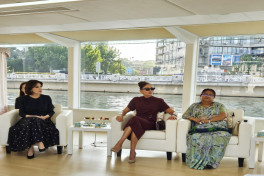 First Lady Mehriban Aliyeva participates in boat trip with spouses of heads of state and government at SCO Plus meeting -PHOTO 