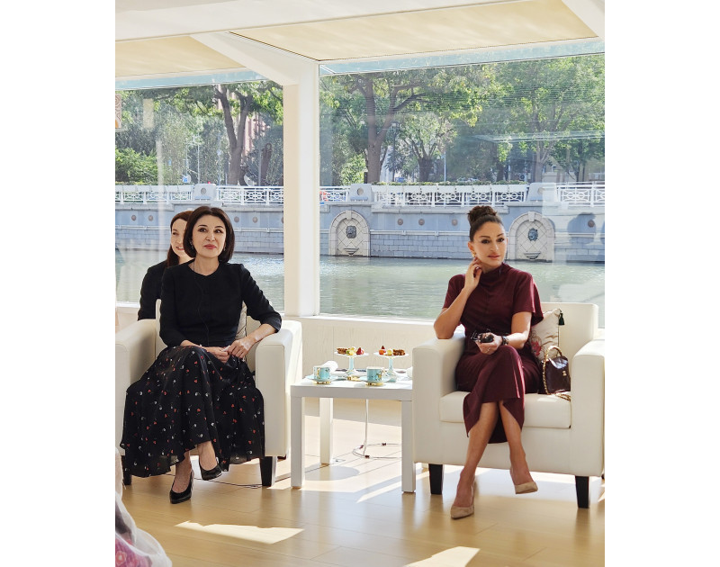 First Lady Mehriban Aliyeva participates in boat trip with spouses of heads of state and government at SCO Plus meeting -PHOTO 