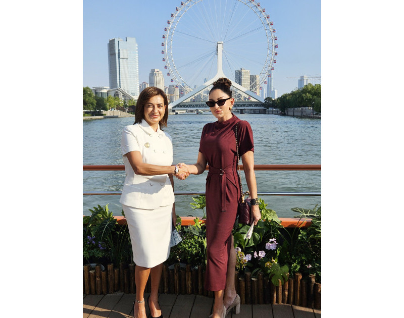 First Lady Mehriban Aliyeva participates in boat trip with spouses of heads of state and government at SCO Plus meeting -PHOTO 