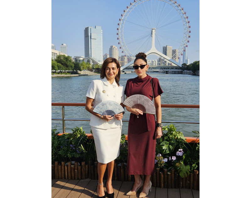 First Lady Mehriban Aliyeva participates in boat trip with spouses of heads of state and government at SCO Plus meeting -PHOTO 