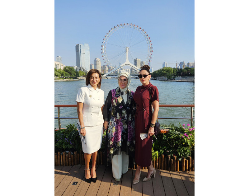 First Lady Mehriban Aliyeva participates in boat trip with spouses of heads of state and government at SCO Plus meeting -PHOTO 