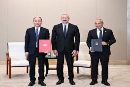 President Ilham Aliyev met with Chairman of China National Chemical Engineering Corporation Limited in Tianjin