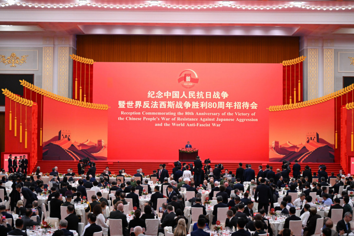 President Aliyev attends reception in Beijing held in honor of parade delegation leaders and their spouses -VIDEO 