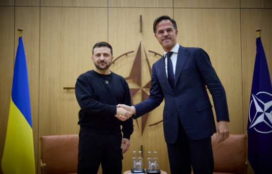 Ukrainian President Volodymyr Zelensky, NATO Secretary General Mark Rutte