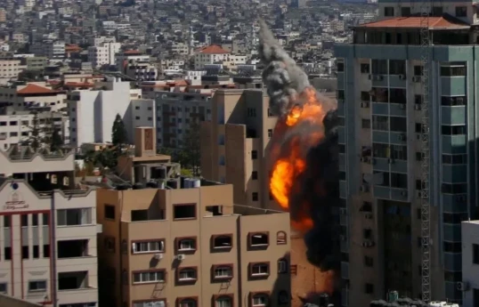 Israeli army strikes Hamas intelligence building in Gaza