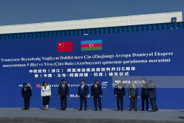 Welcoming ceremony held for 237th train passing through Trans-Caspian International Transport Route-PHOTO 