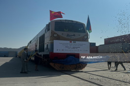 Welcoming ceremony held for 237th train passing through Trans-Caspian International Transport Route-PHOTO 