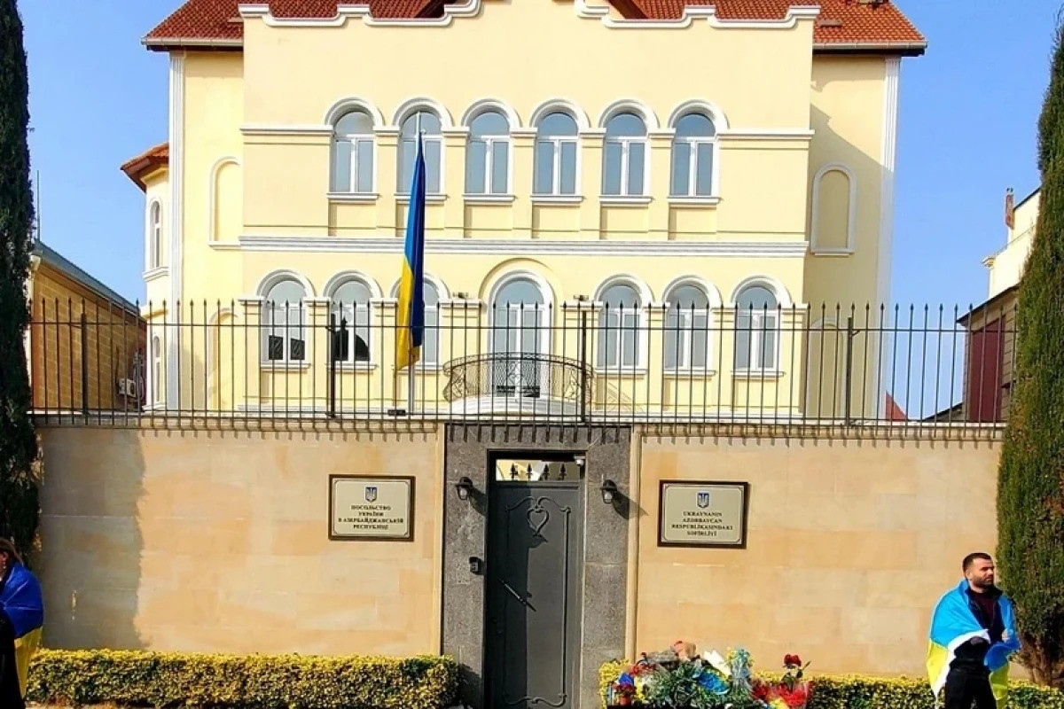 Ukraine opens book of condolences, lowers flag at its embassy in Azerbaijan