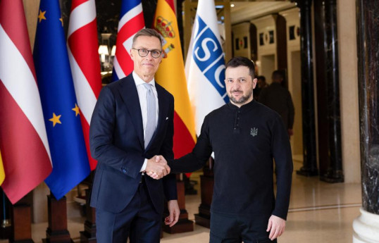 Finnish President Alexander Stubb, Ukrainian President Volodymyr Zelenskyy