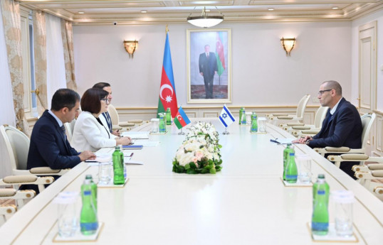 Speaker Sahiba Gafarova meets with incoming Israeli ambassador