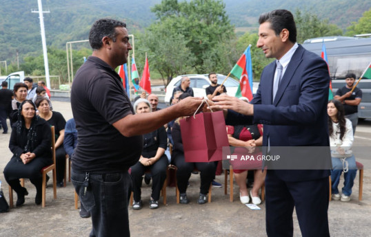 First relocation caravan reached Badara village of Khojaly, keys were handed over-PHOTO 