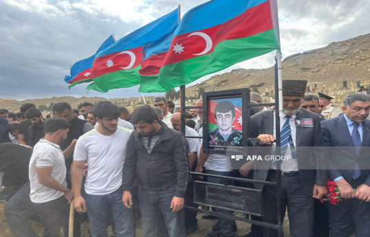 Remains of Jalal Abdullayev, First Karabakh War Martyr, laid to rest in Azerbaijan's Gobustan -PHOTO 