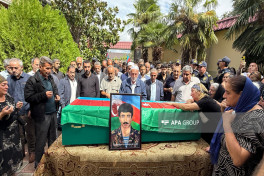 Remains of Ayaz Zarbaliyev, First Karabakh War Martyr, laid to rest in Azerbaijan's Goychay -PHOTO 