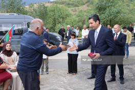 First relocation caravan reached Badara village of Khojaly, keys were handed over-PHOTO 