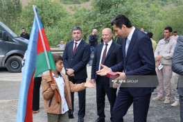 First relocation caravan reached Badara village of Khojaly, keys were handed over-PHOTO 