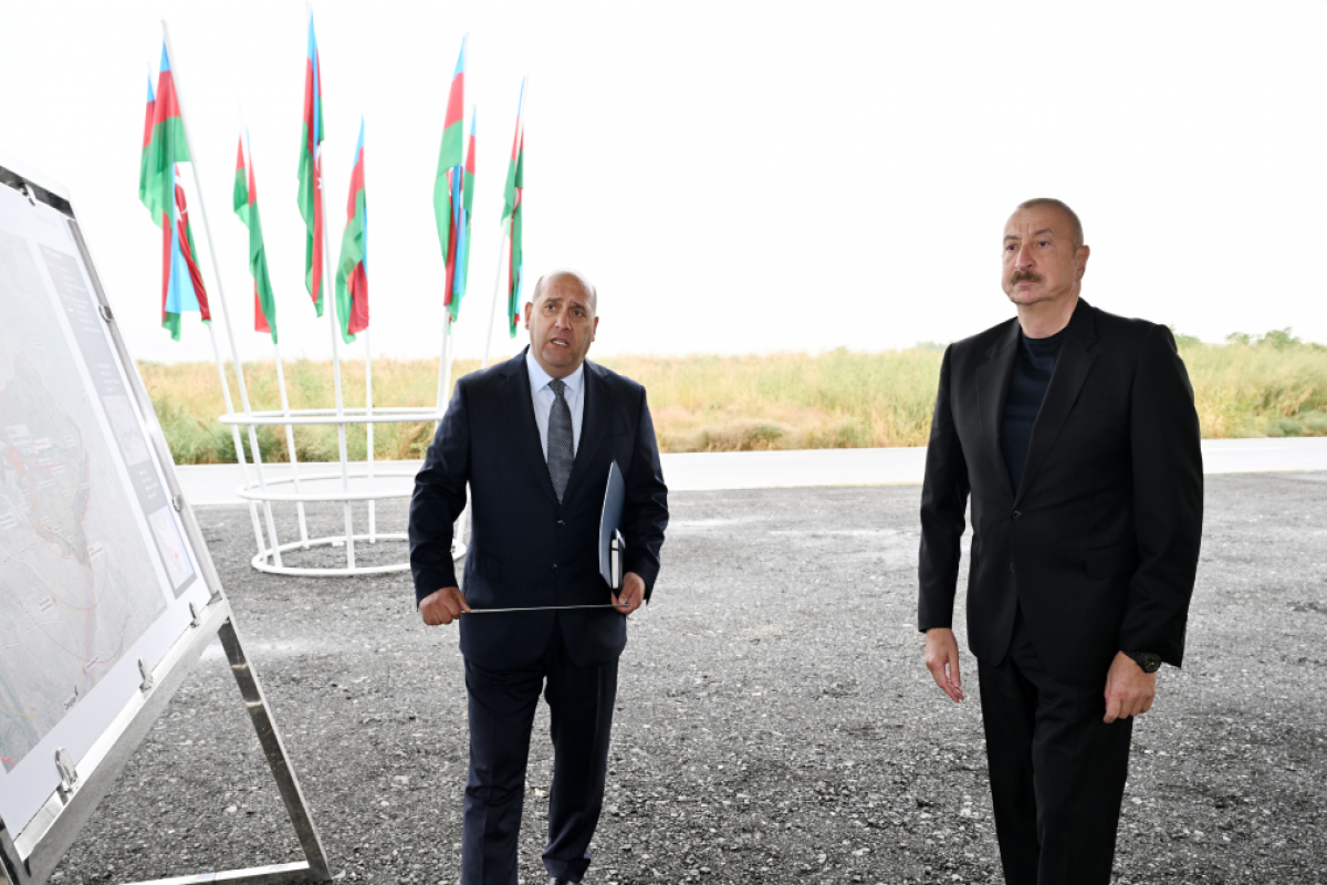 President Ilham Aliyev laid foundation stone for new Garakhanbeyli village in Fuzuli district