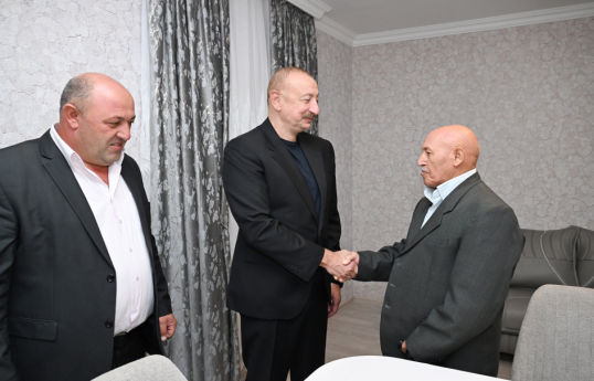 President Ilham Aliyev visited Girmizi Bazar settlement in Khojavend District