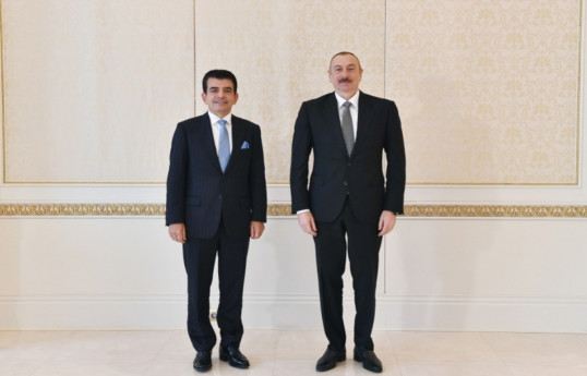 Salim bin Mohammed AlMalik, Director-General of ICESCO and President of the Republic of Azerbaijan, Ilham Aliyev