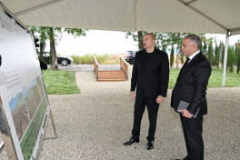 President Ilham Aliyev inspected work at mulberry orchard in Dashbulag village of Khojaly