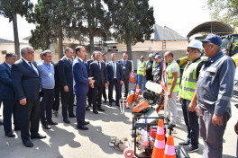 Inspection of water supply of Ganja city held in connection with III CIS Games