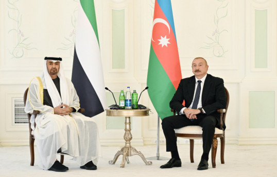 President Ilham Aliyev held expanded meeting with President Sheikh Mohamed bin Zayed Al Nahyan, and Azerbaijan-UAE documents exchanged-UPDATED 