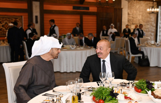 President Ilham Aliyev hosted official luncheon in honor of UAE President in Shusha
