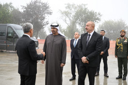 Presidents Ilham Aliyev and Sheikh Mohamed bin Zayed Al Nahyan reviewed construction progress at New Shusha Mosque