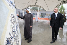 Presidents Ilham Aliyev and Sheikh Mohamed bin Zayed Al Nahyan reviewed construction progress at New Shusha Mosque
