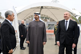 Presidents Ilham Aliyev and Sheikh Mohamed bin Zayed Al Nahyan reviewed construction progress at New Shusha Mosque