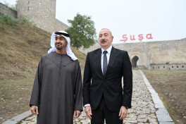Presidents of Azerbaijan and the United Arab Emirates photographed in front of Shusha Fortress